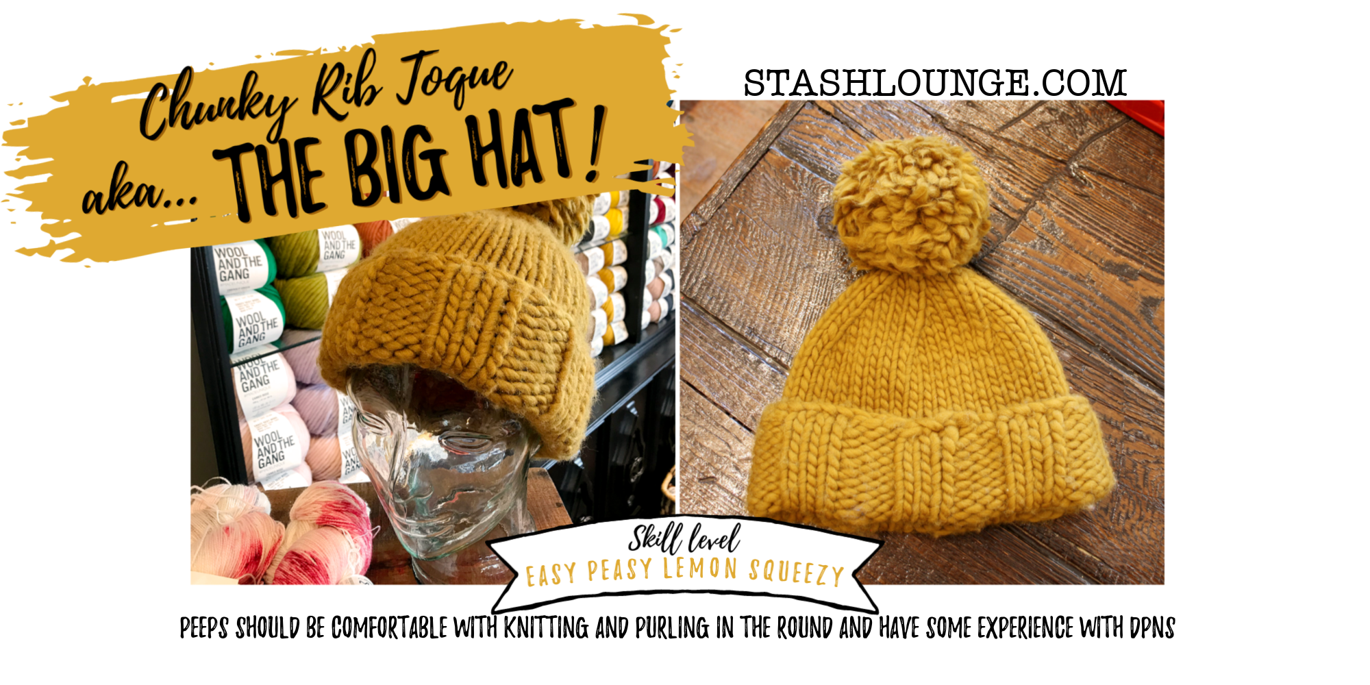 Big knit hat patterns sales