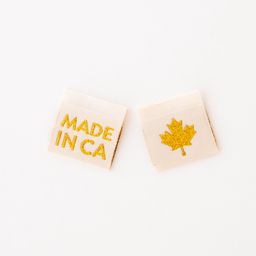 Sarah Hearts Woven Labels | Made in Canada Gold