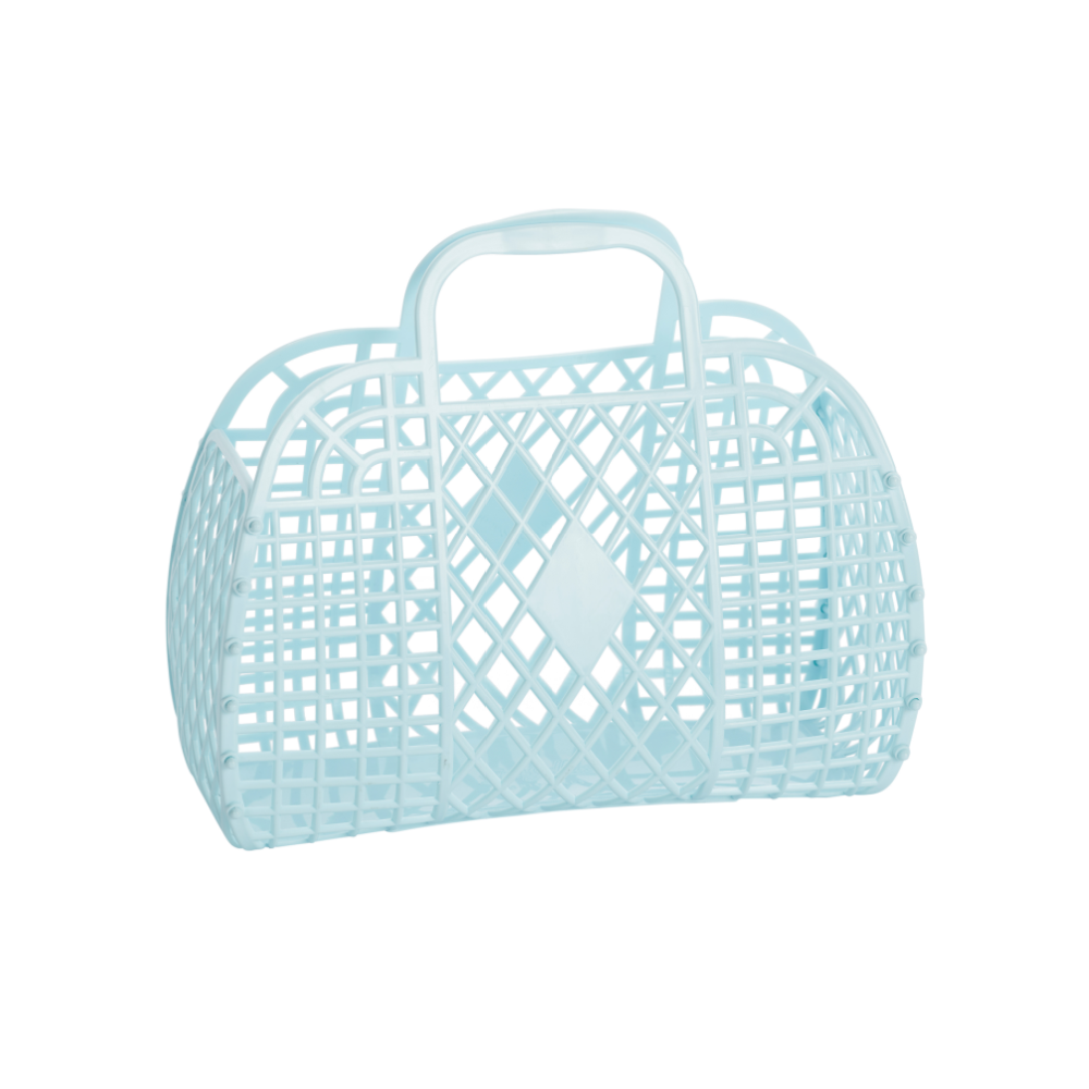 Sun Jellies Retro Basket (Small) - Blue Sun Jellies Retro Basket (Small) - Blue