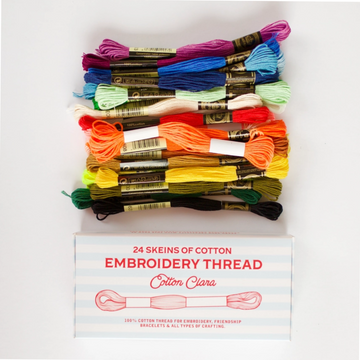 Cotton Clara Box of Embroidery Thread | 24 Assorted Skeins