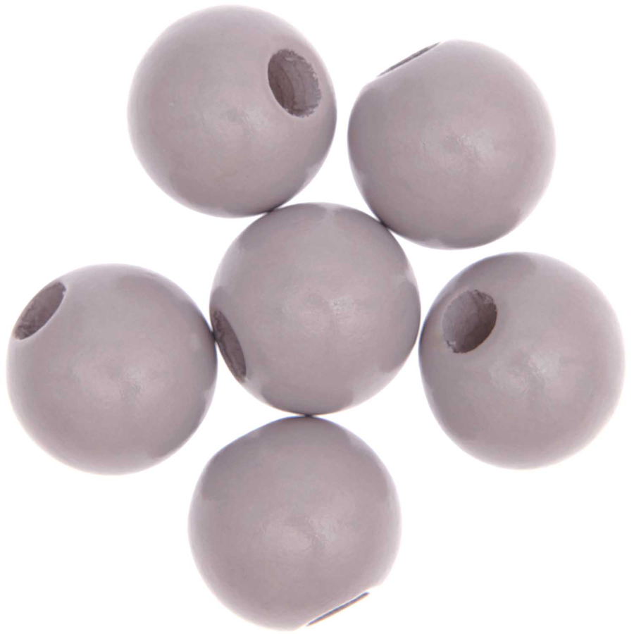 Macrame Beads | Light Grey Round 30mm