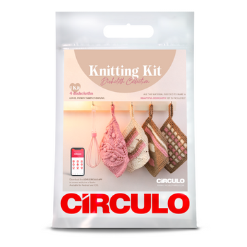 Circulo Knitting Kit | 4 Dishcloths - Pink