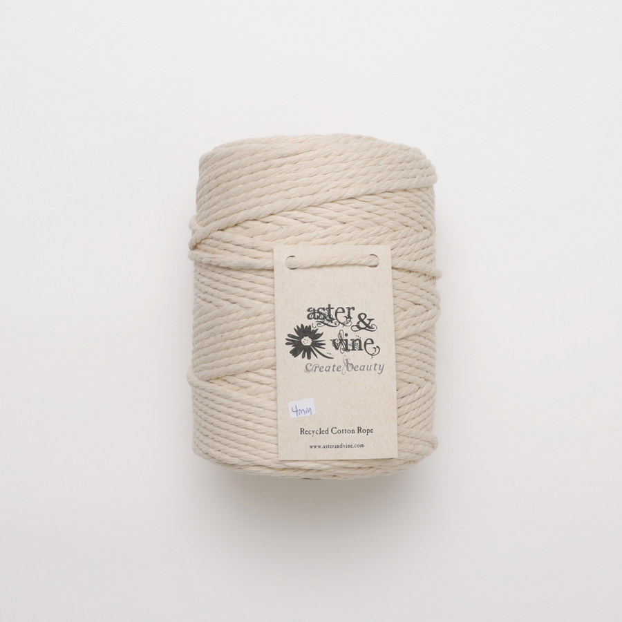 Aster & Vine 4mm Recycled Cotton Rope