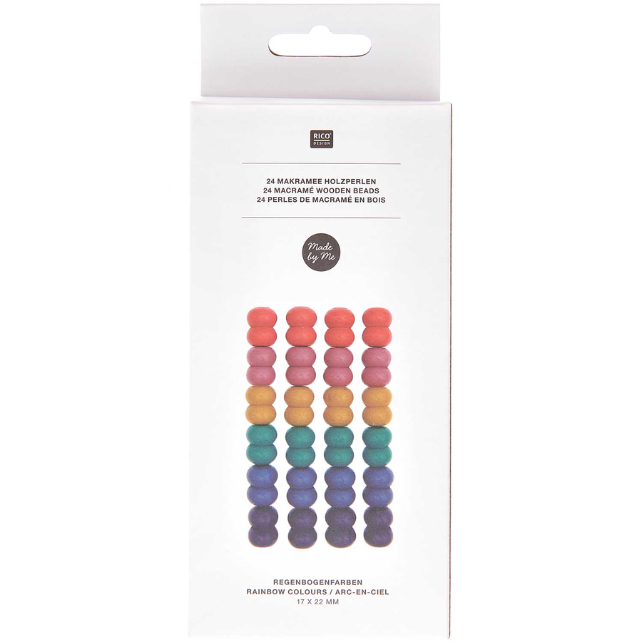 Macrame Bead Set | Rainbow