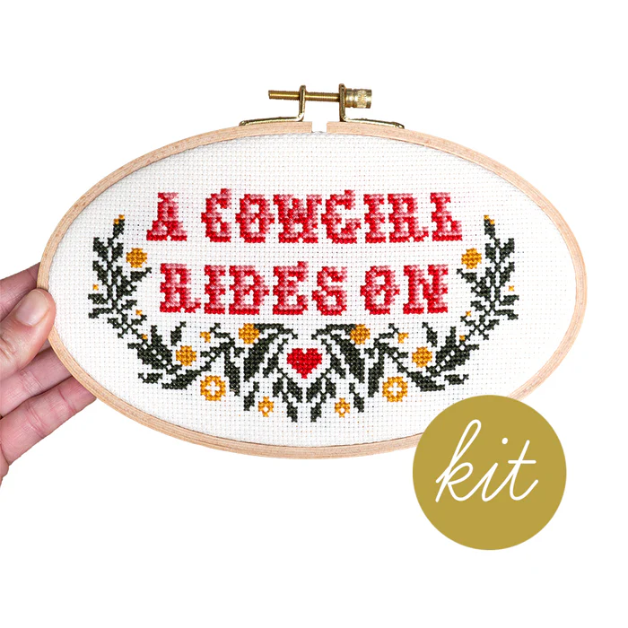Junebug and Darlin A Cowgirl Rides On Cross Stitch Kit