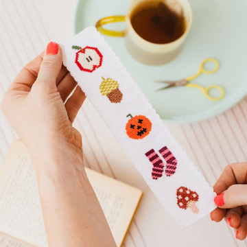 Cotton Clara Autumn/Halloween Cross Stitch Bookmark Kit