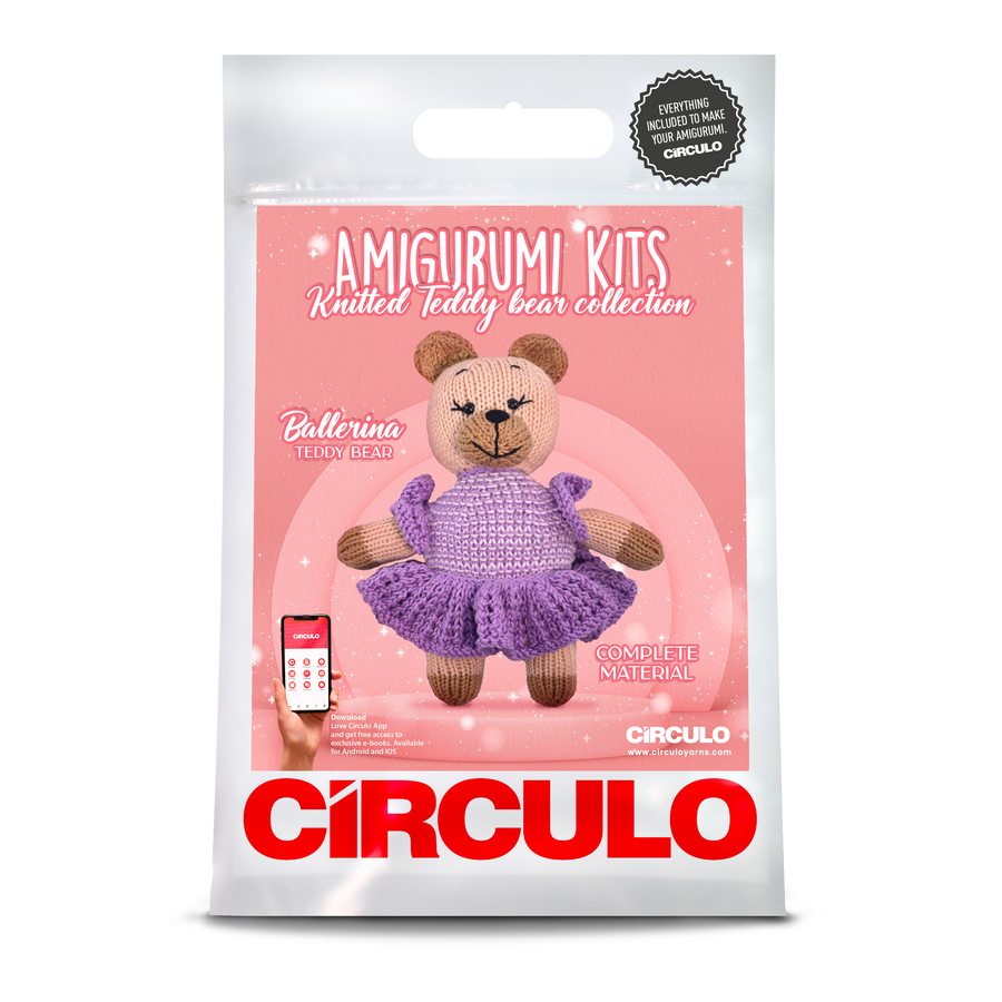 Circulo Amigurumi Kit | Knit Teddy Bear - Ballerina