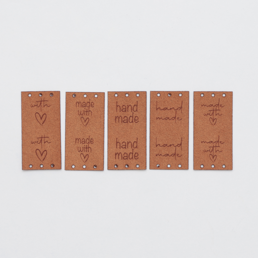 muster.pattern Fold Over Suede Tags 1x2