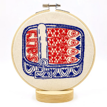 Hook, Line & Tinker Embroidery Kit | Canned Sardines