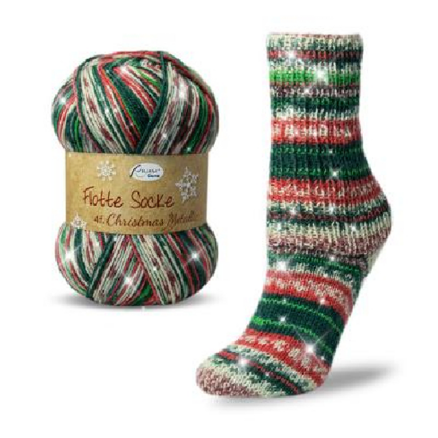 Flotte Sock 4 Ply Christmas Metallic