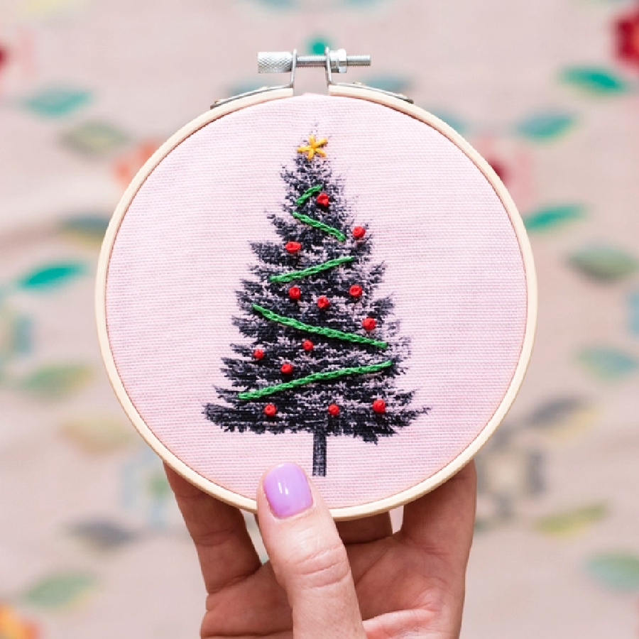Cotton Clara Christmas Tree Emboidery Kit