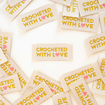 Sarah Hearts Woven Labels | Crocheted with Love