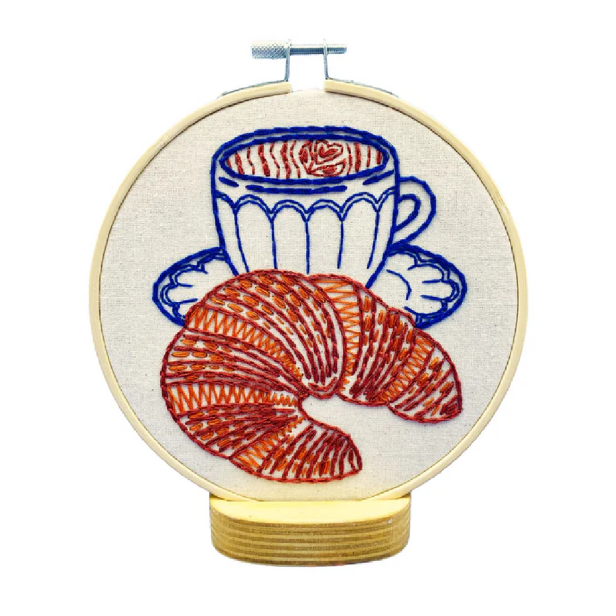 Hook, Line & Tinker Embroidery Kit | Croissant