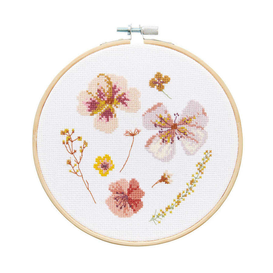 Large Cross Stitch Kit: Dried Blossoms