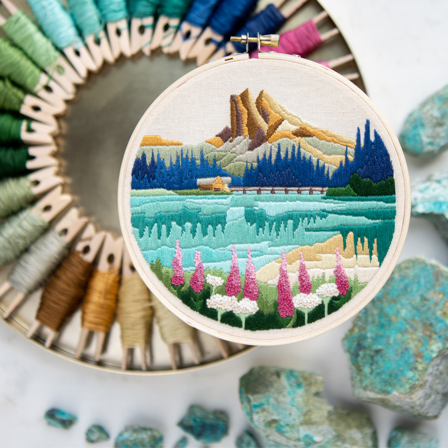 Anna Angiel Embroidery Kit | Emerald Lake