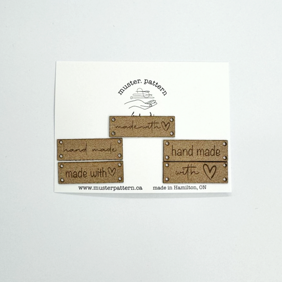 muster.pattern Flat Suede Tags 1.5x0.5