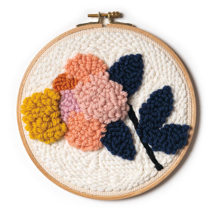Punch Needle Kit | Floral Hoop