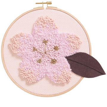 Punch Needle Kit | Cherry Blossom Brown Leaf
