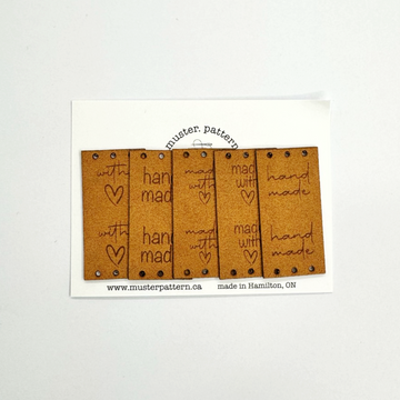 muster.pattern Fold Over Suede Tags 1x2