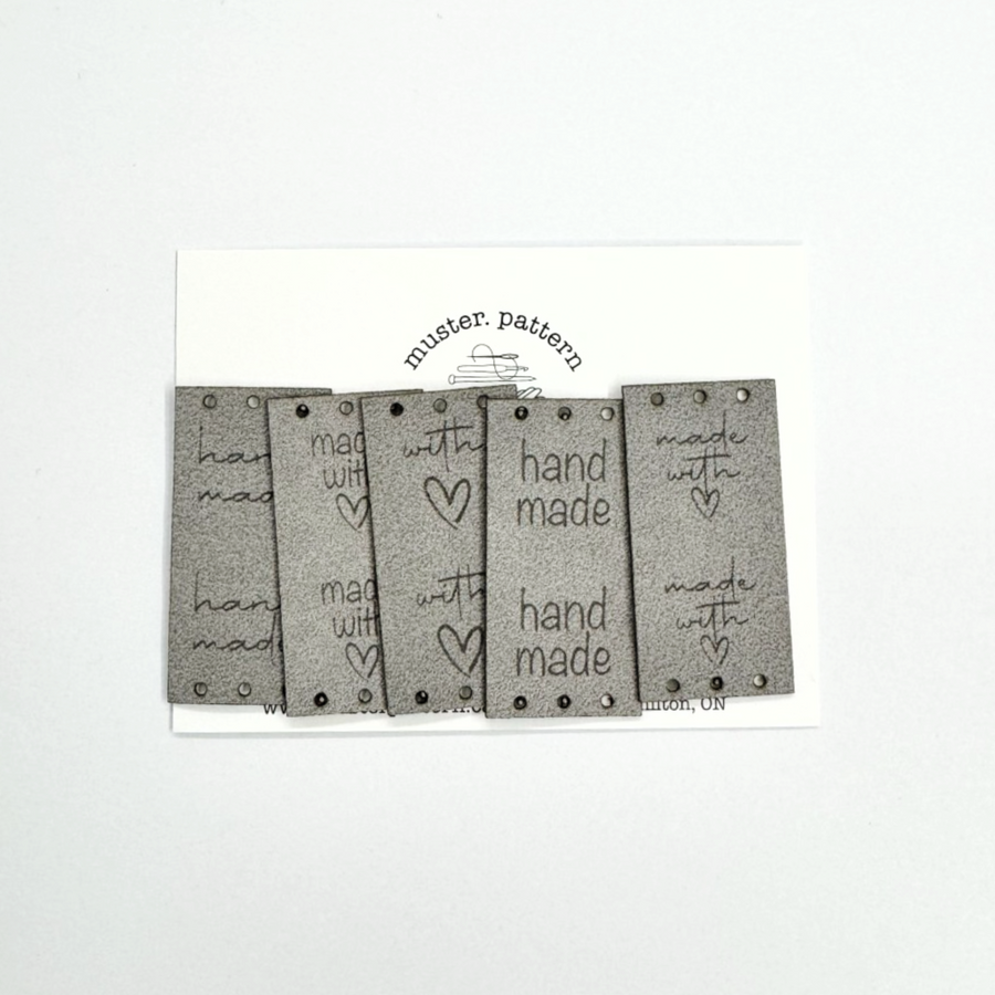 muster.pattern Fold Over Suede Tags 1x2