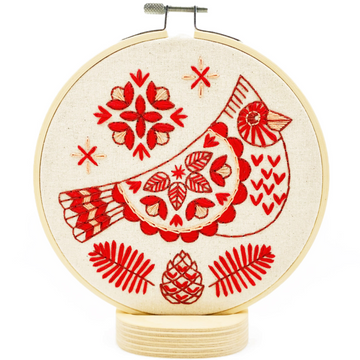 Hook, Line & Tinker Embroidery Kit | Folk Cardinal