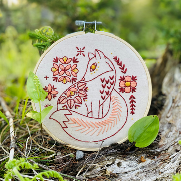 Hook, Line & Tinker Embroidery Kit | Folk Fox