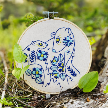 Hook, Line & Tinker Embroidery Kit | Folk Polar Bears