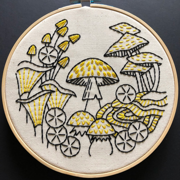 Hook, Line & Tinker Embroidery Kit | Mushrooms
