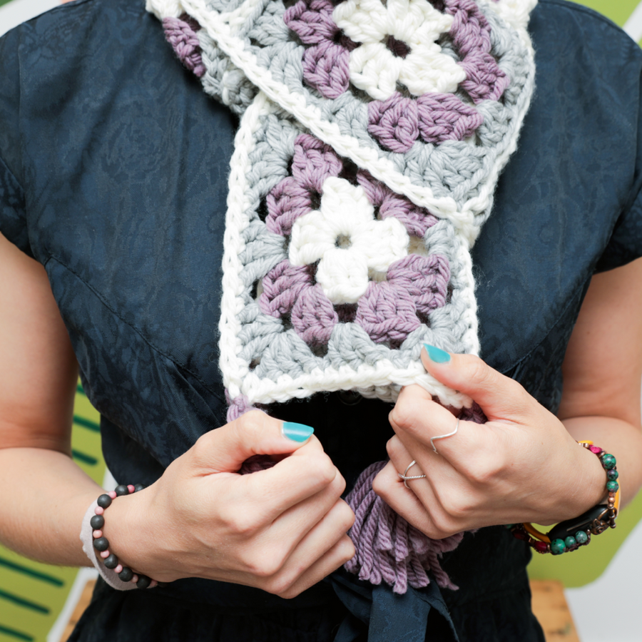 Crochet Level 2: Granny Square Scarf