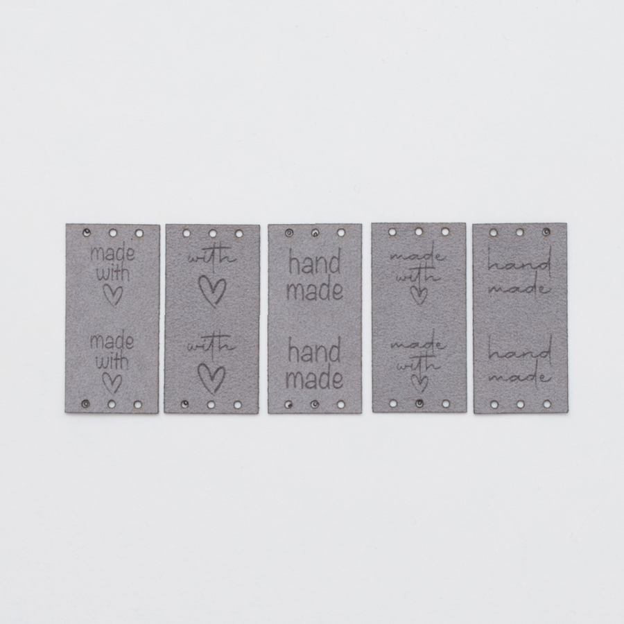 muster.pattern Fold Over Suede Tags 1x2