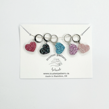 muster.pattern Acrylic Heart Stitch Marker Set