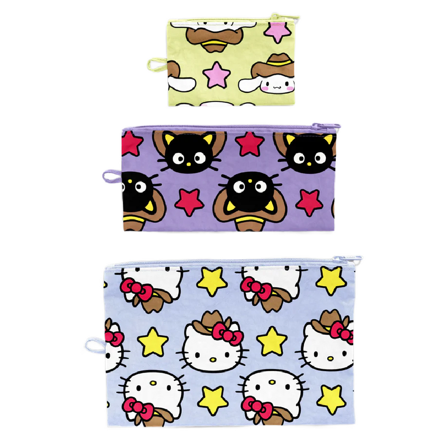 Baggu Flat Pouch Set of 3