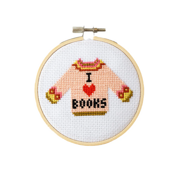 Cotton Clara I Love Books Cross Stitch Kit