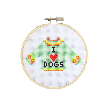 Cotton Clara I Love Dogs Cross Stitch Kit