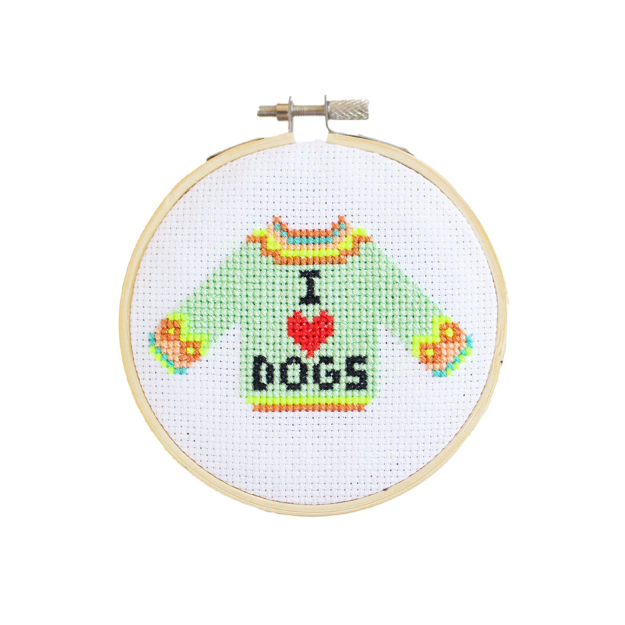 Cotton Clara I Love Dogs Cross Stitch Kit