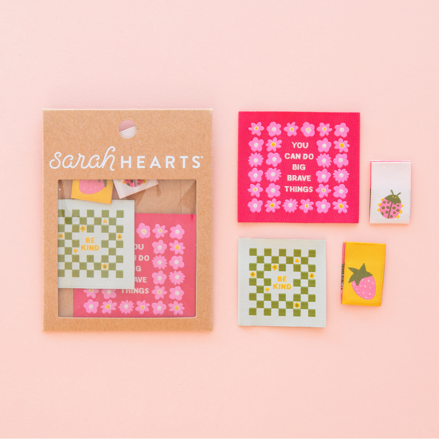 Sarah Hearts Woven Labels | Joyful June Multipack