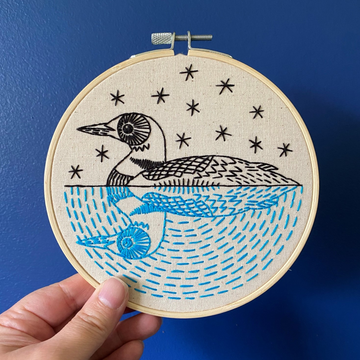 Hook, Line & Tinker Embroidery Kit | Loon