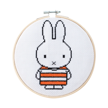 Cotton Clara Miffy Orange Stripe Cross Stitch Kit