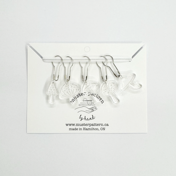 muster.pattern Acrylic Mushroom Stitch Marker Set