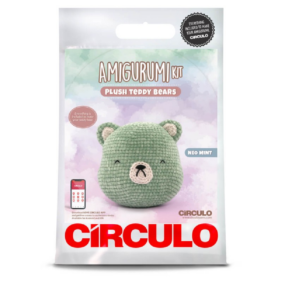 Circulo Amigurumi Kit | Plush Teddy Bear - Neo Mint