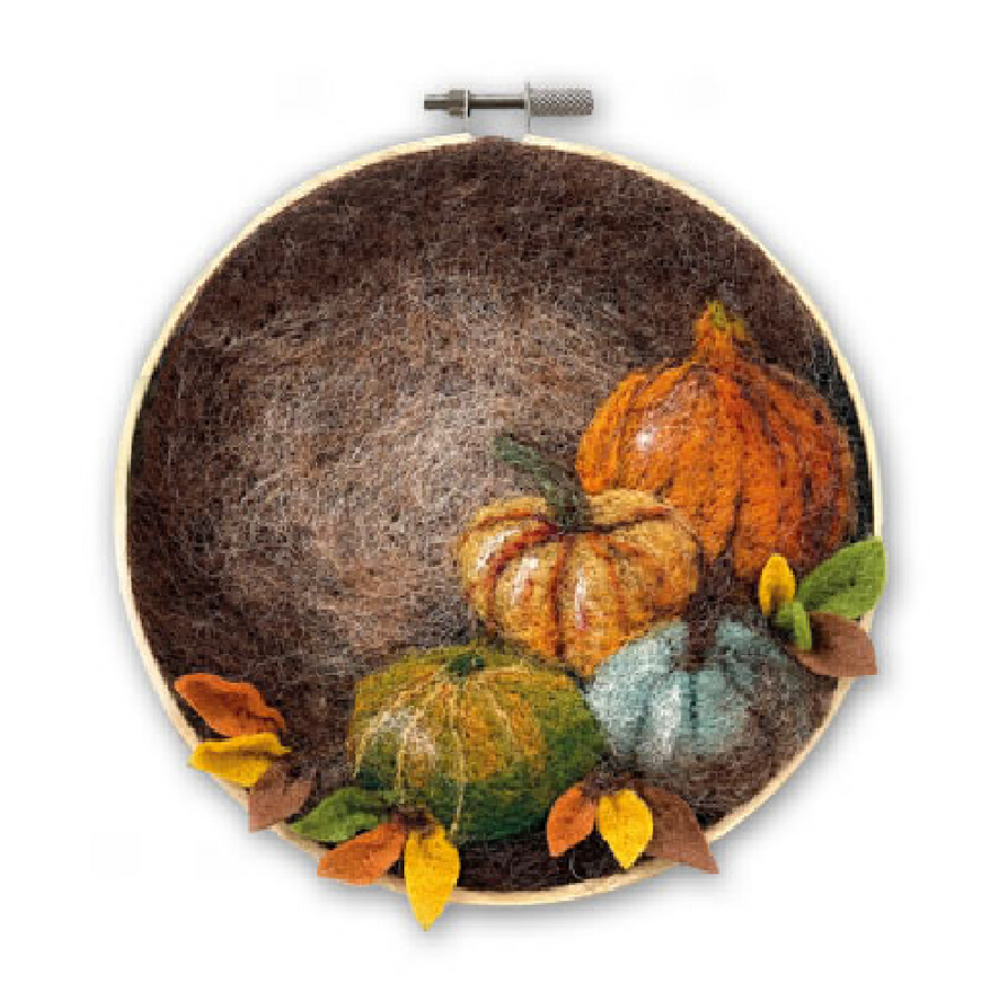 Felting Kit: Pumpkins In A Hoop