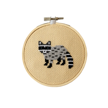 Cotton Clara Racoon Cross Stitch Kit