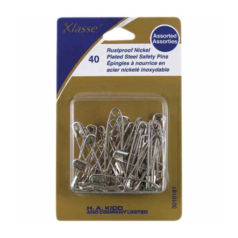Safety Pins - Sizes 1 & 2 | 40 Pieces