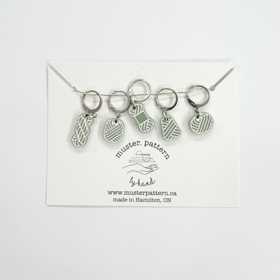 muster.pattern Acrylic Yarn Ball Stitch Marker Set