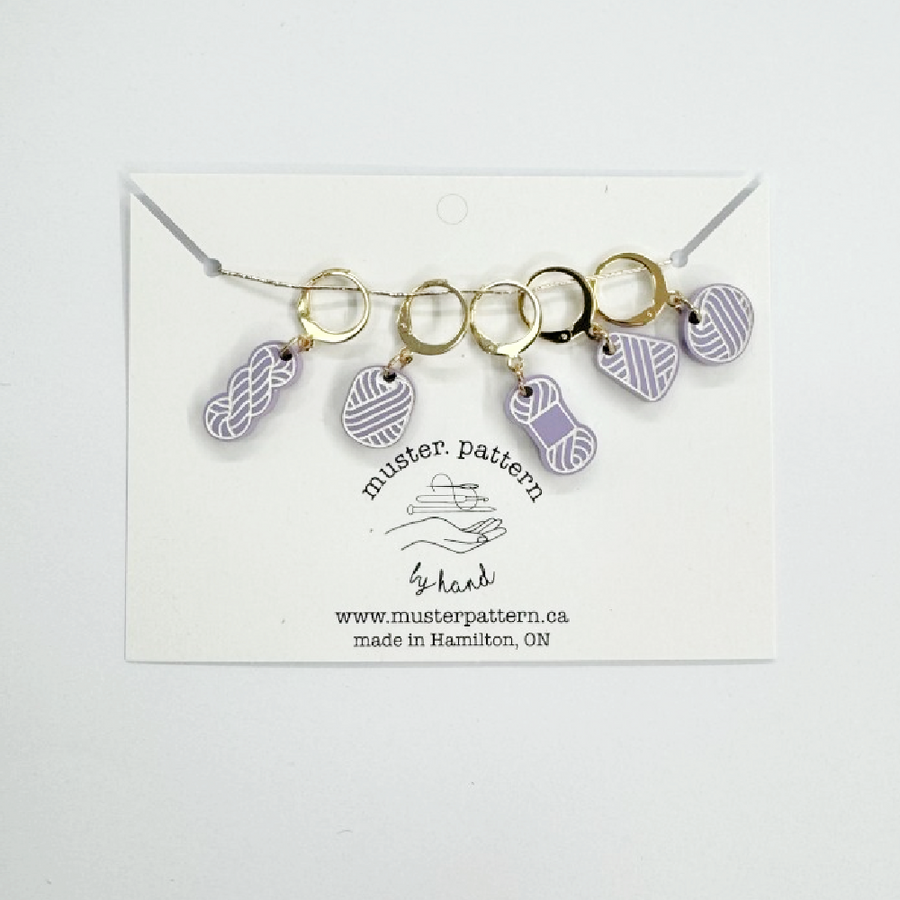 muster.pattern Acrylic Yarn Ball Stitch Marker Set