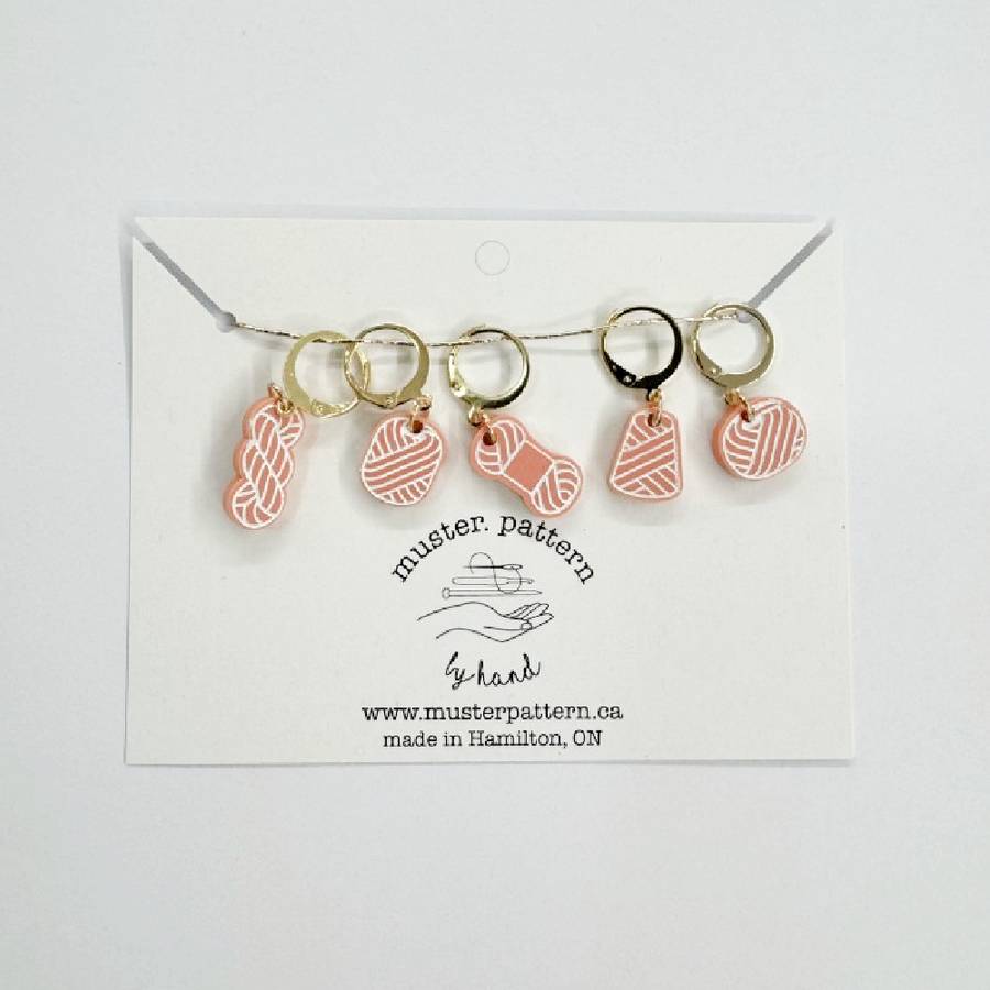 muster.pattern Acrylic Yarn Ball Stitch Marker Set