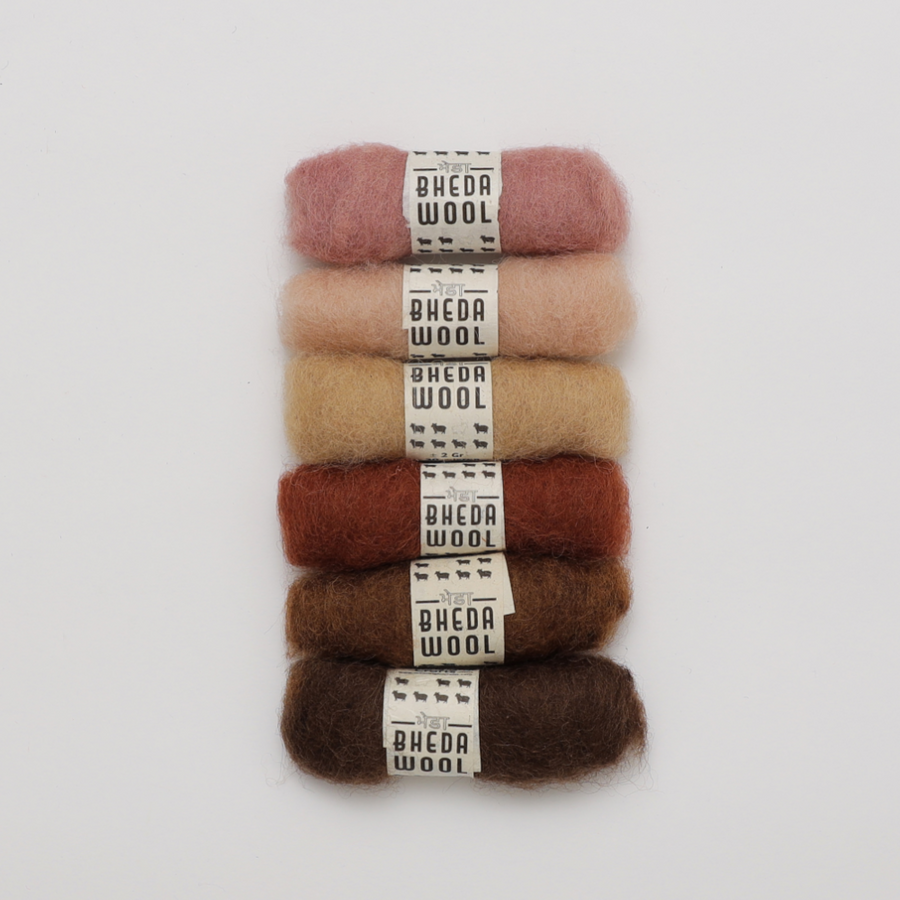 Bhedawool Felting Fibre Mini Packs