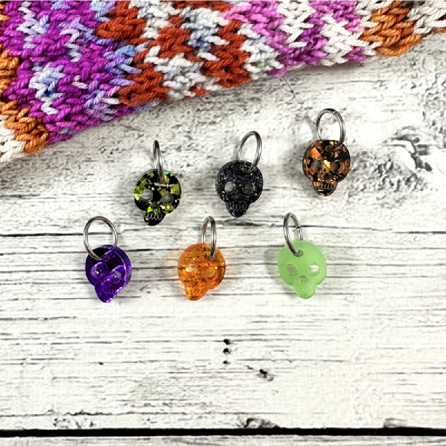 Katrinkles Stitch Marker Set | Skulls
