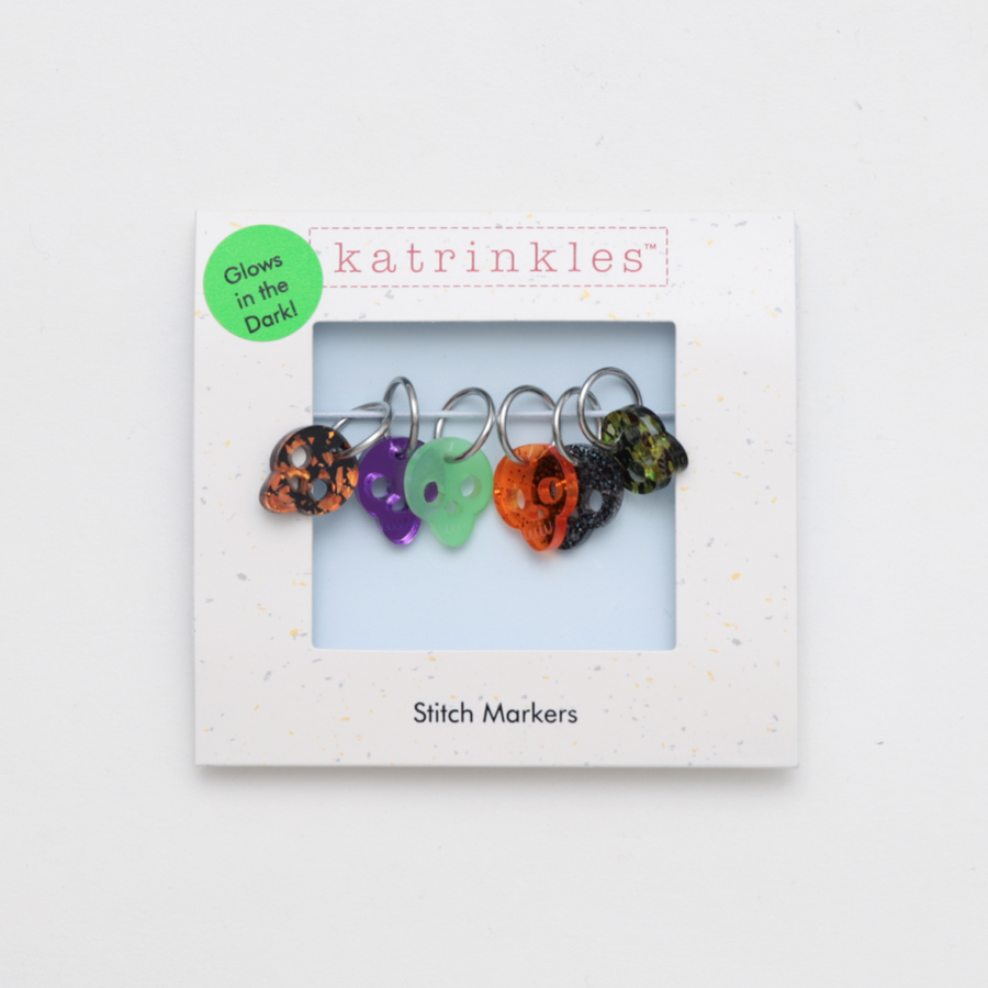 Katrinkles Stitch Marker Set | Skulls