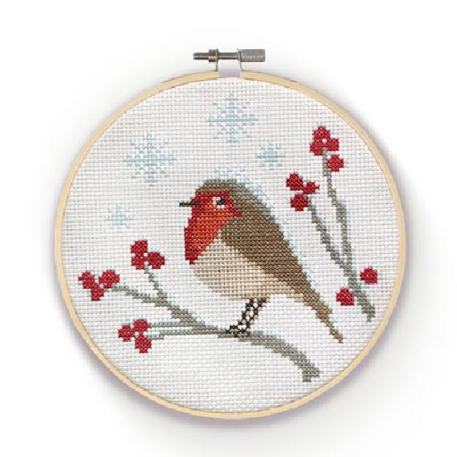 Cross Stitch Kit: Snowy Robin